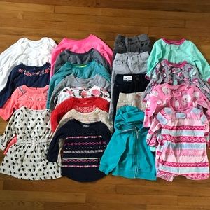 Lot of 23 Pieces- Baby Girl 12 Month Size Clothing